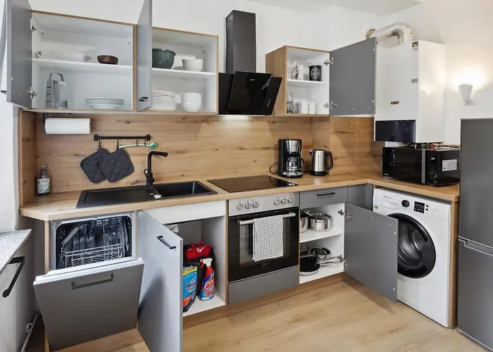 Apartament Grosse 80qm 3 Wohnung, Nahe Messe & Klinikum, 2x 55